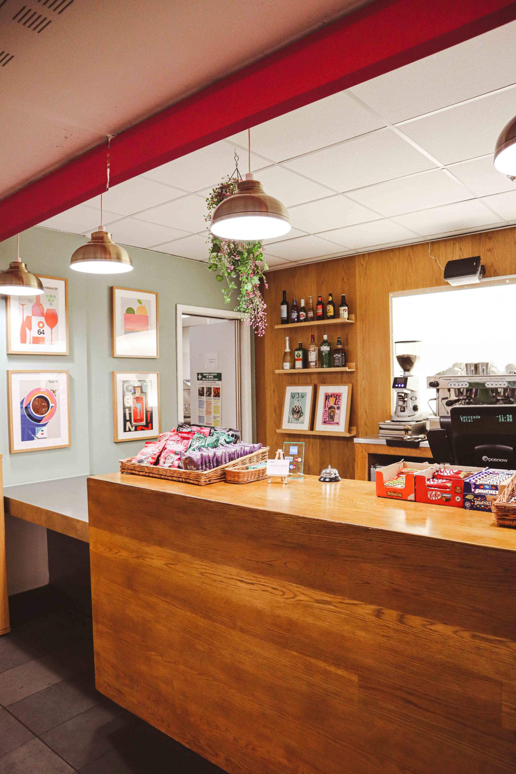 artsdepot cafe counter with snacks and drinks visible
